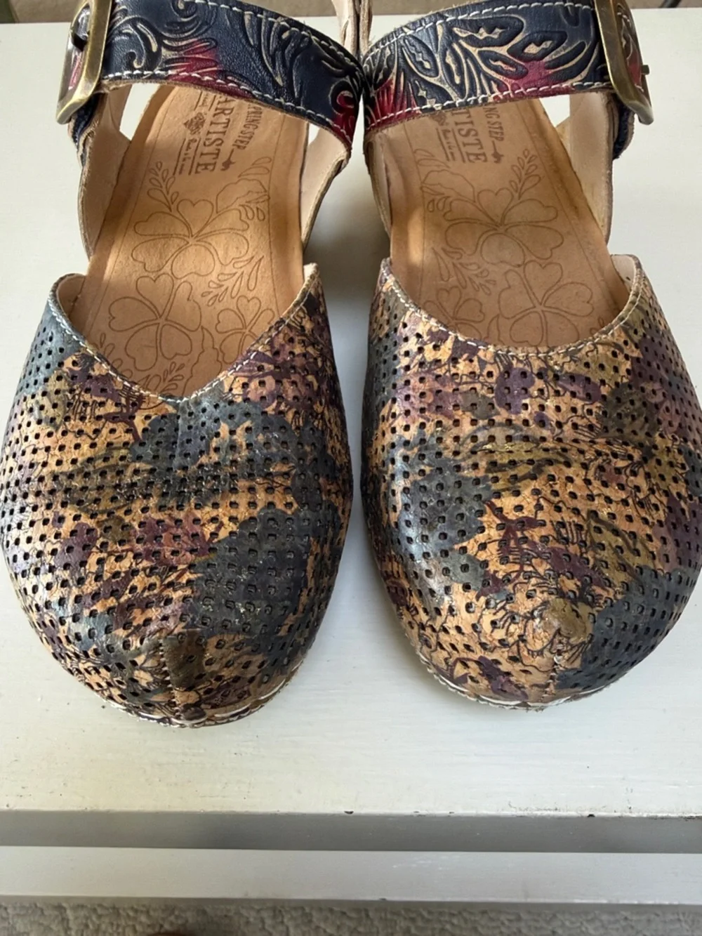 L'Artiste by Spring Step Koraline Perforated Sandals Womens Size 38 US 7.5 - 8 - Picture 7 of 16